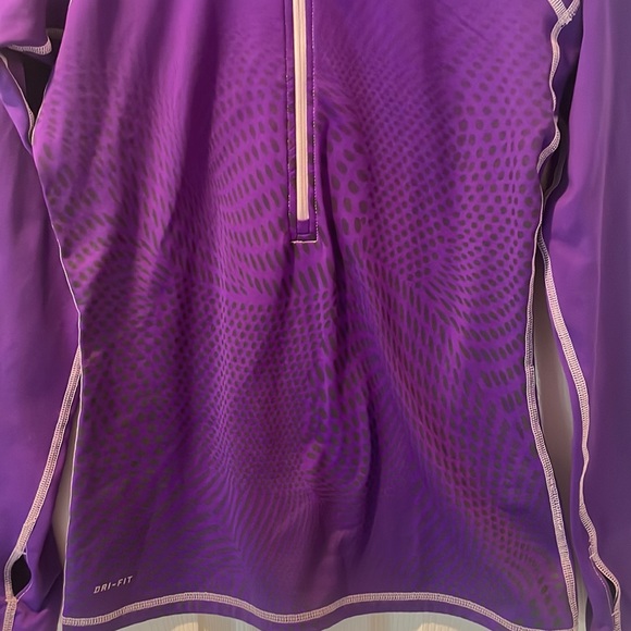 Nike pro Dri-fit quarter zip fitted work out pullover top - Picture 5 of 9